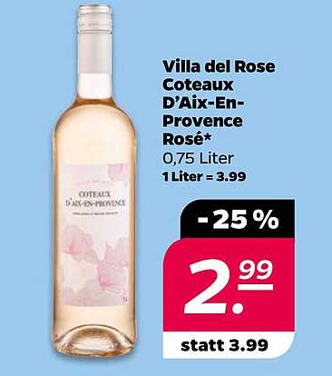 Villa del Rose Coteaux D’Aix-En-Provence Rosé 0,75 Liter