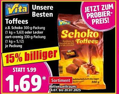 Vita Toffees – Unsere Besten zum Probierpreis!