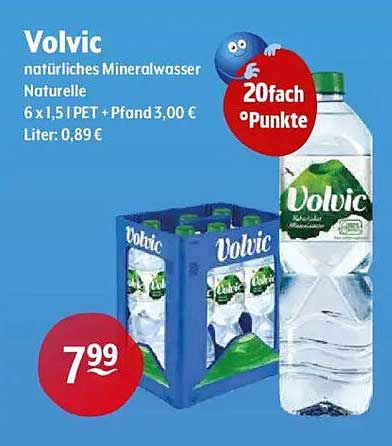 Volvic natürliches Mineralwasser Naturelle 6 x 1,5 l PET