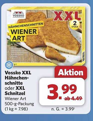 Vossko XXL Hähnchenschnitte Wiener Art 500g