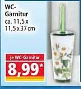 WC-Garnitur mit Blumenmotiv