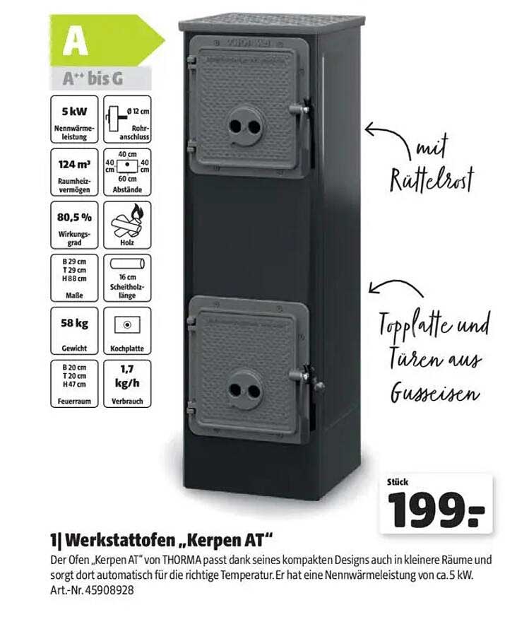 Werkstattofen „Kerpen AT“ von THORMA