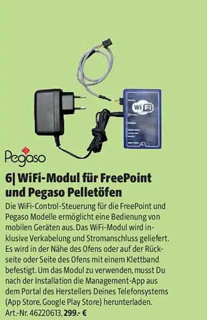 WiFi-Modul für FreePoint und Pegaso Pelletöfen