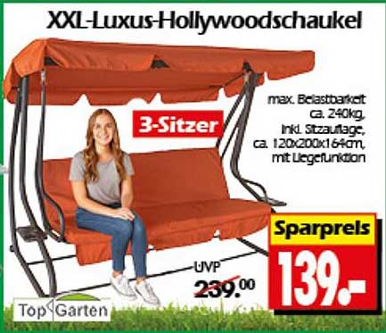 XXL-Luxus-Hollywoodschaukel