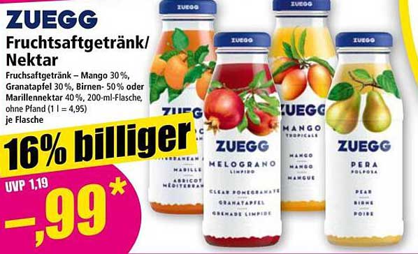 Zuegg Fruchtsaftgetränk/Nektar - Verschiedene Sorten