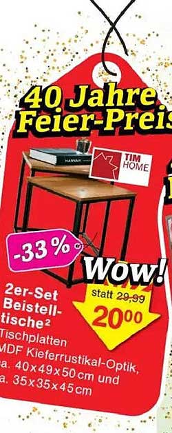 2er-Set Beistelltische