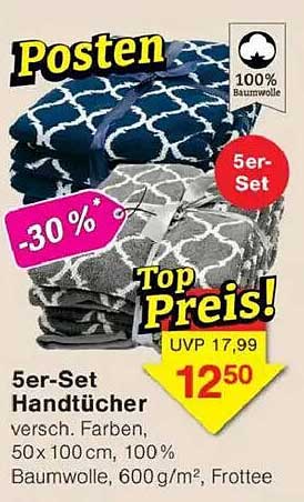 5er-Set Handtücher