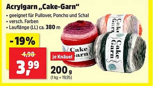 Acrylgarn „Cake-Garn“