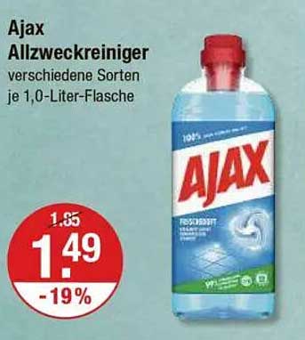 Ajax Allzweckreiniger verschiedene Sorten je 1,0-Liter-Flasche
