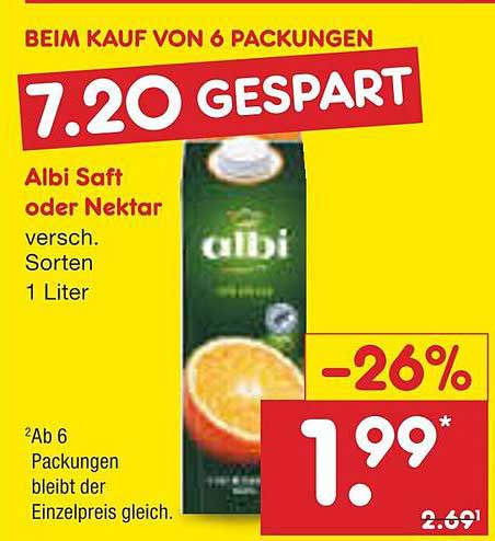 Albi Saft oder Nektar 1 Liter - Verschiedene Sorten