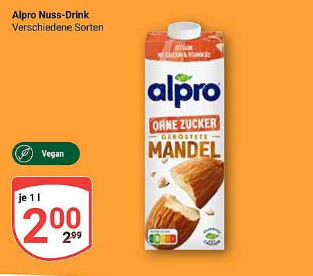 Alpro Nuss-Drink - Unterschiedliche Sorten, ohne Zucker