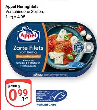 Appel Heringfilets - Zarte Filets vom Hering in verschiedenen Sorten