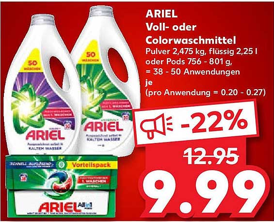 ARIEL Voll- oder Colorwaschmittel