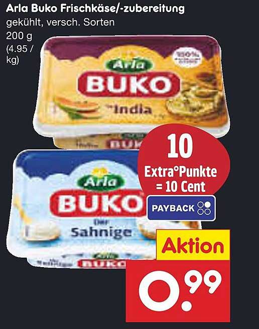 Arla Buko Frischkäse-Zubereitung, verschiedene Sorten, 200 g