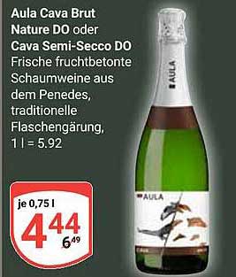Aula Cava Brut Nature DO oder Cava Semi-Secco DO