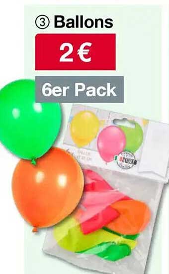 Ballons 6er Pack für nur 2 €