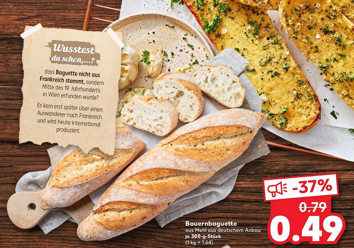 Bauernbaguette aus deutschem Anbau – 300-g-Stück