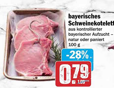 bayerisches Schweinekotelett aus kontrollierter bayerischer Aufzucht – natur oder paniert