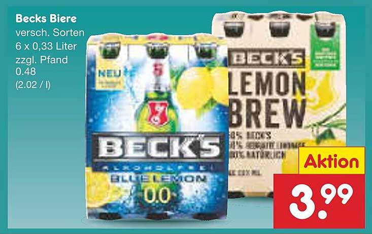 Becks Biere – verschiedene Sorten im Angebot
