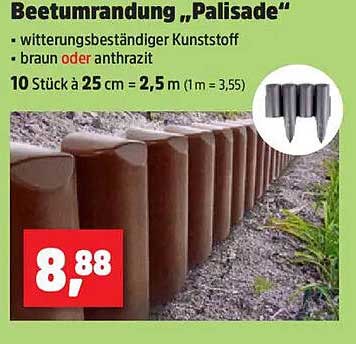Beetumrandung „Palisade“