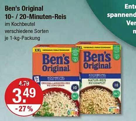 Ben's Original 10- / 20-Minuten-Reis im Kochbeutel