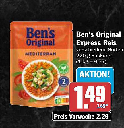 Ben's Original Express Reis verschiedene Sorten 220 g