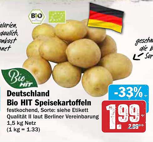 Bio HIT Speisekartoffeln 1,5 kg