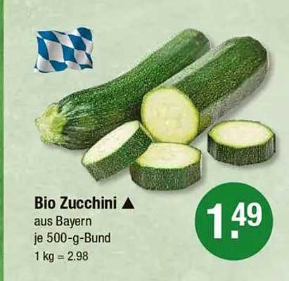 Bio Zucchini aus Bayern je 500-g-Bund