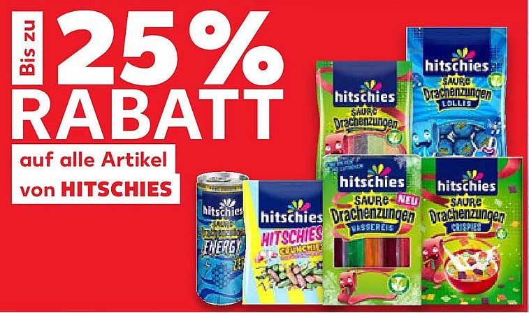 Bis zu 25 % Rabatt auf alle Artikel von HITSchies