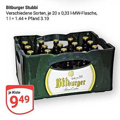 Bitburger Stubbi 20 x 0,33 l