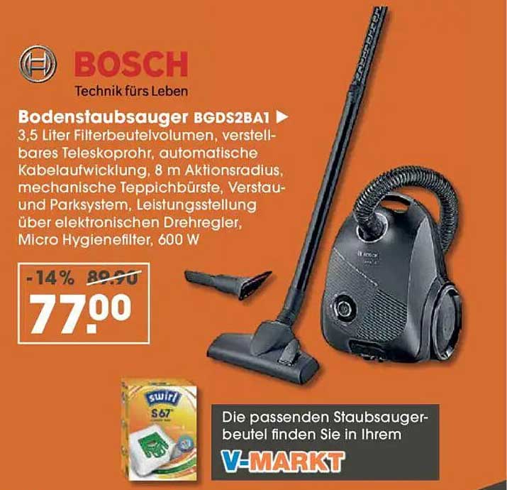 Bodenstaubsauger BGDS2BA1 von Bosch