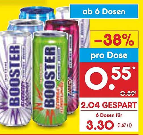 Booster Energydrinks – 6 Dosen zum Spitzenpreis