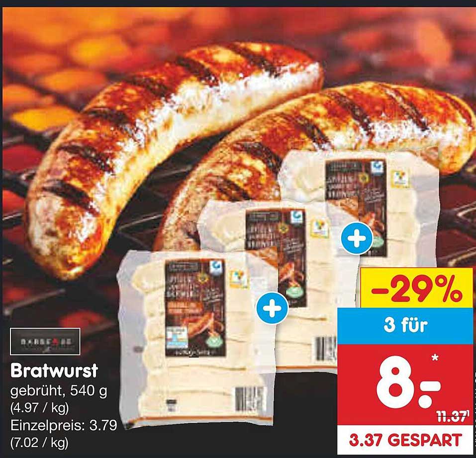 Bratwurst, gebrüht, 540 g