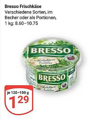 Bresso Frischkäse – Verschiedene Sorten, im Becher oder als Portionen