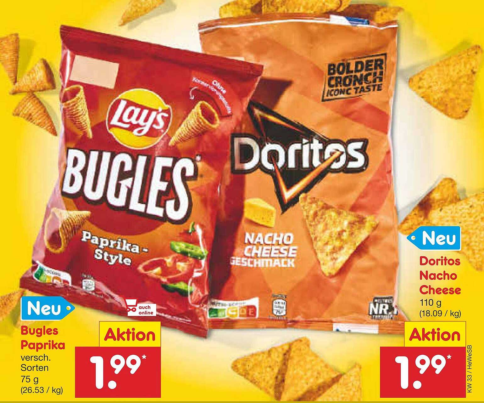 Bugles Paprika & Doritos Nacho Cheese