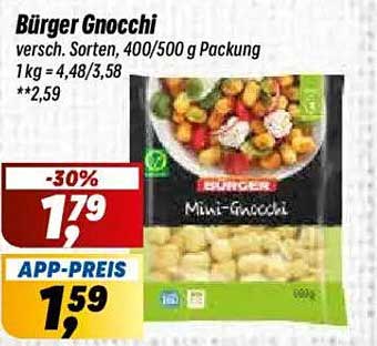 Bürger Gnocchi - Mini-Gnocchi, 400/500 g Packung