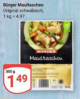 Bürger Maultaschen 300 g
