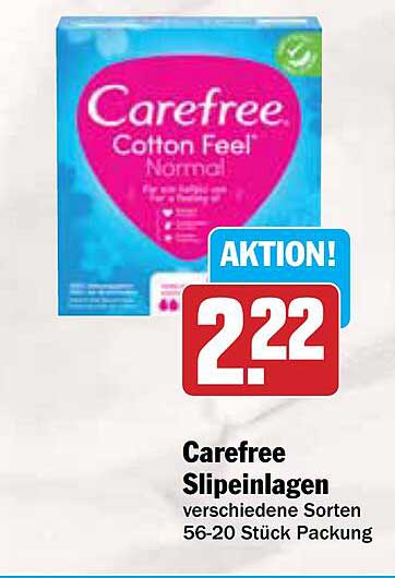 Carefree Slipinlagen verschiedene Sorten 56-20 Stück Packung