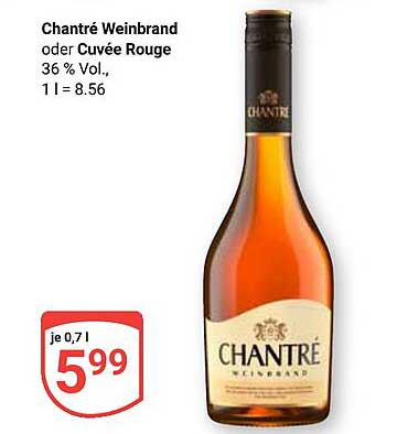 Chantré Weinbrand oder Cuvée Rouge 0,7 l