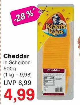 Cheddar in Scheiben, 500 g – Kraatskaas