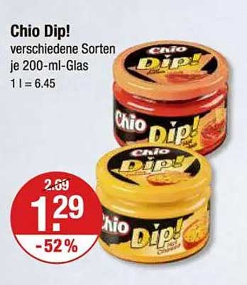Chio Dip! verschiedene Sorten je 200-ml-Glas