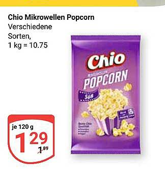 Chio Mikrowellen Popcorn - Verschiedene Sorten