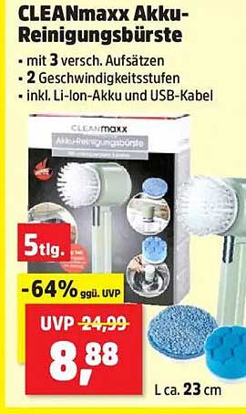 CLEANmaxx Akku-Reinigungsbürste