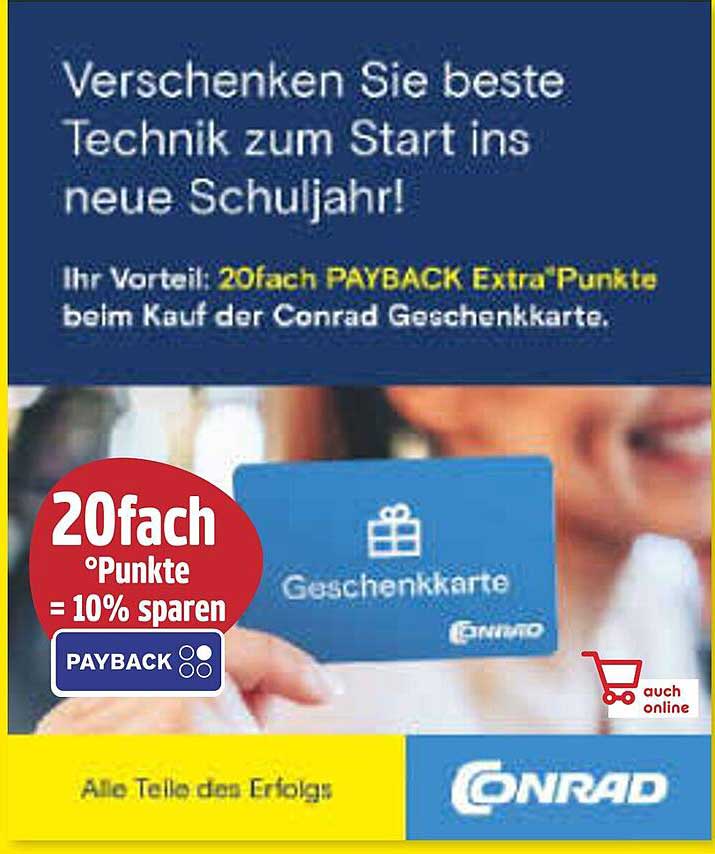 Conrad Geschenkkarte - 20fach PAYBACK Punkte
