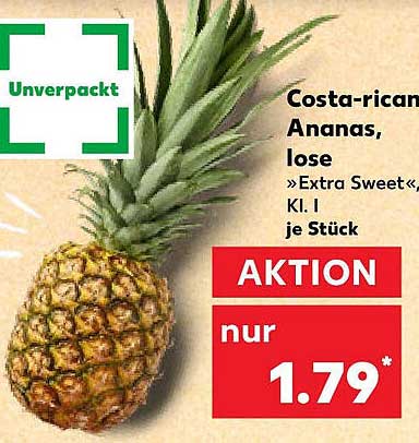 Costa-rican Ananas, lose »Extra Sweet« Kl. I je Stück