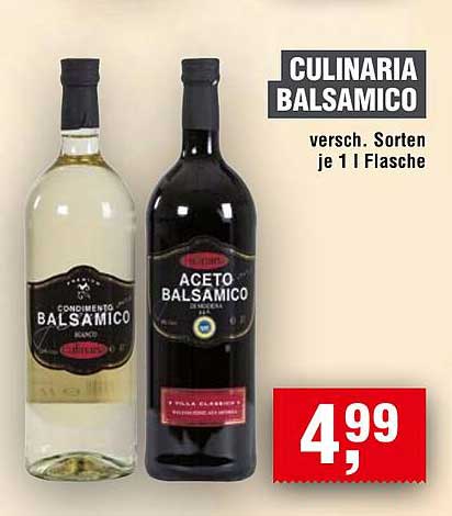 CULINARIA BALSAMICO – vers. Sorten je 1 l Flasche