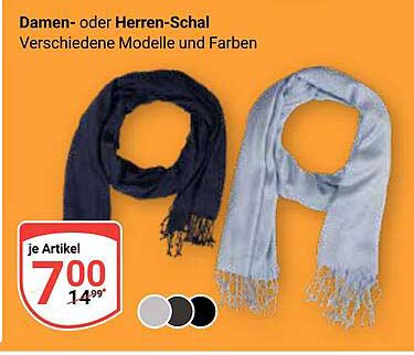 Damen- oder Herren-Schal - Verschiedene Modelle und Farben