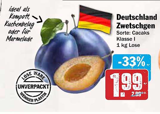 Deutschland Zwetschgen 1 kg Lose