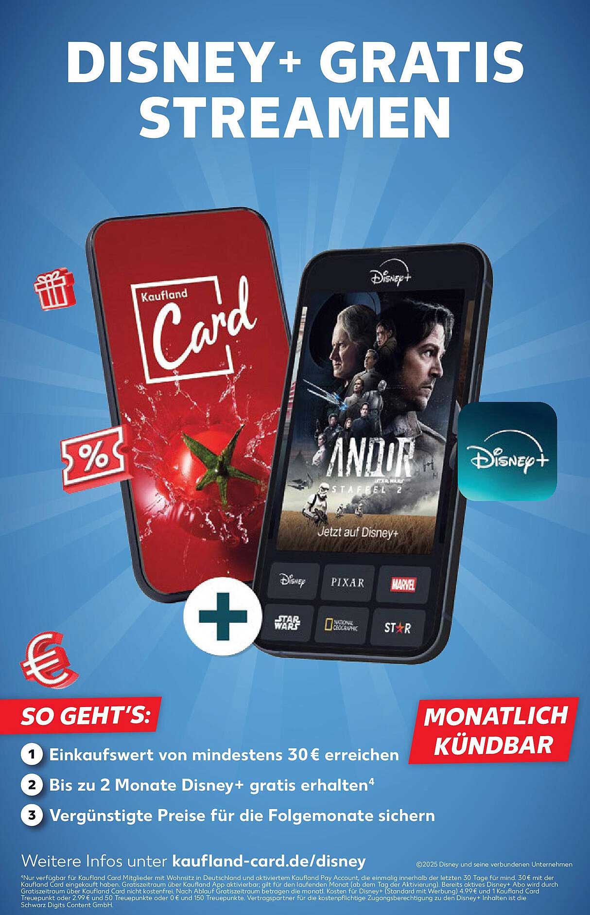 Disney+ gratis streamen mit der Kaufland Card