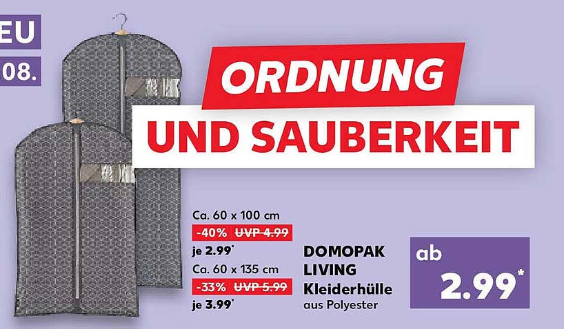DOMOPAK LIVING Kleiderhülle ab 2,99 €